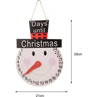 Hängender Adventskalender für Weihnachten, 24 Tage, Countdown-Dekoration aus Holz für Zuhause, Festivals, Zubehör