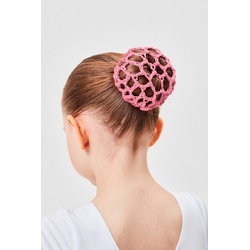 tanzmuster Haarnetz Ballett Duttnetz Clara mit Haargummi, Knotennetz für Mädchen für den perfekten Dutt rosa