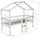 Vipack Hausbett Forrest 90 x 200 cm Buche massiv lackiert weiß