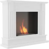 Kratki Bioethanol Kamin Biokamin February Stahl  Standkamin Weiß