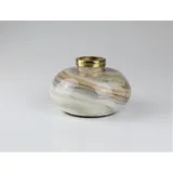 AM Design Dekovase aus Glas, BxH: 14,5x10,5 cm silberfarben