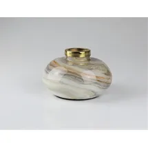 AM Design Dekovase aus Glas, BxH: 14,5x10,5 cm silberfarben