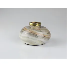 AM Design Dekovase aus Glas, BxH: 14,5x10,5 cm silberfarben