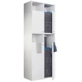 VCM Badezimmerschrank, Klidas, XXL Weiß ca. 81x184x39 cm