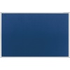 Pinnwand Königsblau, Grau Filz x 90,0 cm Textil blau