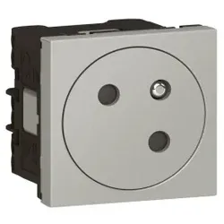 Legrand 079245L Mosaic Link Steckdose 45° F/B Standard, erhöhter Berührungsschutz Farbe: Alu 1
