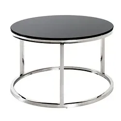 HAKU Möbel Beistelltisch Glas schwarz 4001070185761 HAKU Möbel