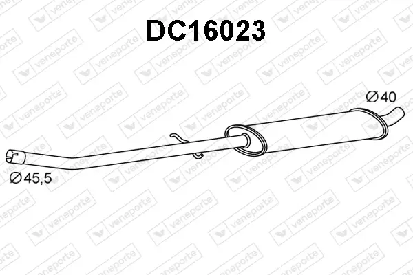 VENEPORTE Vorschalldämpfer dc16023 für DACIA