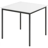 Bümö Kantinentisch, Weiß, Schwarz, Nachbildung, Quadratisch, 80x72x80 cm, FSC