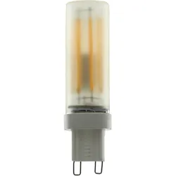 SEGULA LED-Leuchtmittel "LED G9 Stift 4,5W 2700K matt", F (A-G), silber (matt), L:70cm Ø:2cm, Leuchtmittel, LED G9 Stift 4,5W 2700K matt, CRI 90, dimmbar