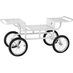 Royal Catering Wagen für Zuckerwattemaschine - 43 x 35 cm - Retro-Design - 4 Räder - weiß -