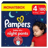 Pampers Windeln Pants Größe 4 (9-15 kg) Monatsbox baby-dryTM Night Baby dry Gr.