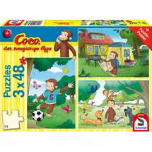 Schmidt Spiele Coco, der neugierige Affe, Mein Freund Coco, 3x48 Teile