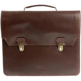 Buckle & Seam Notes Briefcase (14.17"), Notebooktasche, Braun