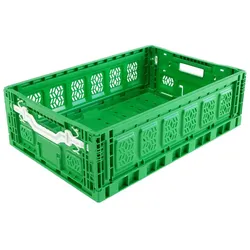 Klappboxen 600 x 400 x 180 mm grün durchbrochen Handgriffe