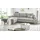 furn.design Ecksofa Struktur-Stoff 284 cm Silber