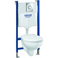 Grohe Wand-WC Komplettset Solido Compact chrom / alpinweiß, 5in1