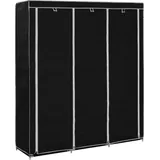 vidaXL Kleiderschrank mit Fächern 150 x 175 x 45 cm Schwarz