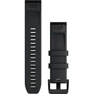 Silikon Rostfreier Stahl), Uhrenarmband, Schwarz Black für Approach, Fenix5, 6, Foreru