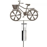 Annastore Wetterstation - Regenmeßglas - wetterfest und frostsicher - Niederschlagsmengenmesser - Regenmessglas - Gartendeko Regenmesser Farbe Fahrrad (24 x 5,5 x 110 cm)