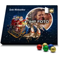 printplanet - Adventskalender mit eigenem Foto Bedrucken Lassen - Weihnachtskalender mit Schokolade - Rahmen 6-2024