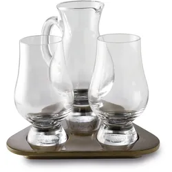 The Glencairn Whisky Tasting Set mit 2 Gläsern, Wasserkrug und Holztablett
