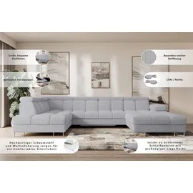 altdecor Ecksofa COMA U Cord 3-Sitzer Dunkelgrau