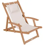 Juskys Sonnenliege Tavira 110 x 60 x 110 cm creme