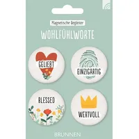 Brunnen Verlag Gießen Wohlfühlworte: 4er-Magnet-Set (Magnetische Begleiter)