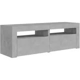 vidaXL TV-Schrank mit LED-Beleuchtung Betongrau 120x35x40 cm