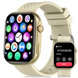 Smartwatch, Damen Herren Smartwatch, Fitness Tracker Uhr, Smartwatch (Fitnessuhr mit Telefonfunktion 2.0" HD Voll Touchscreen Zoll,