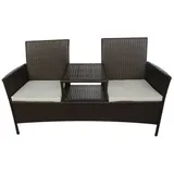 vidaXL 2-Sitzer-Gartensofa 2 x 1 x 0 cm Braun