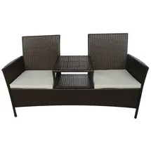 vidaXL 2-Sitzer-Gartensofa 2 x 1 x 0 cm Braun