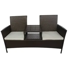 vidaXL 2-Sitzer-Gartensofa 2 x 1 x 0 cm Braun