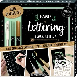 Coppenrath Verlag Mein Handlettering Starter-Set Black Edition