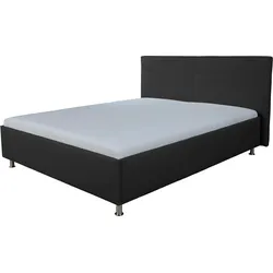 Polsterbett ALINA "Steven", schwarz (schwarz tls 10), B:198cm H:106cm L:210cm, Betten, wahlweise mit Matratze und Lattenrost, in diversen Ausführungen