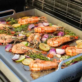 Grillrost.com Das Original Griddle 550 cm x 386 cm rostfrei Silber