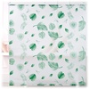 Duschrollo Blätter, 160x240cm, Seilzugrollo f. Dusche & Badewanne, wasserabweisend, Decke & Fenster, weiß/grün