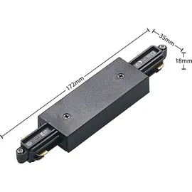 LINDBY Schienensystem Linaro, GU10, 4-flg., schwarz, Ø cm - cm - cm