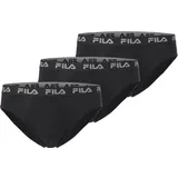 Fila Slip unifarben grau/schwarz M 3er Pack