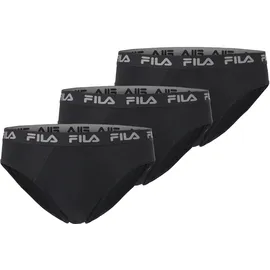 Fila Slip unifarben grau/schwarz M 3er Pack