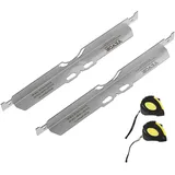 Vevor Radausrichtungswerkzeug, 2er-Pack Spurausrichtungs-Zehenplatten, Radausrichtungs-Werkzeugplatte aus Edelstahl, Genaue Messung des Spurwinkels, inkl. 2 Maßbändern & Umrechnungstabelle