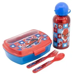 Spiderman Midnight Flyer - Gift Box (Sandwich Box, Trinkflasche, Besteck)