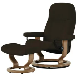 Stressless Relaxsessel Leder 72 x 94 x 70 cm Braun mit Hocker