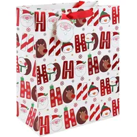 Clairefontaine 12x Große Geschenktasche, Hohoho, Excellia- 26,5x14x33cm - Mehrfarbig