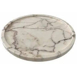 Casa Padrino Luxus Marmor Serviertablett Creme Ø 33,5 cm - Gastronomie Accessoires