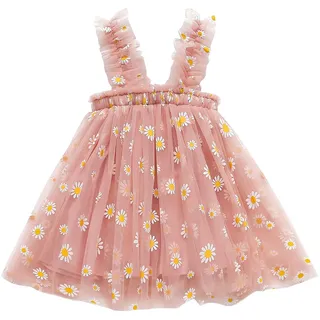 Mädchen Kleidung Gänseblümchen lässige Sommer Strand Hocker Kinder Blumenkleid Baby Kleinkind Mädchen Kleidung & Rock Für Jugendliche Mädchen (Pink, 3-4 Years)