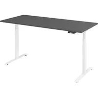 Bümö Schreibtisch höhenverstellbar 180 x 80 cm Graphit /