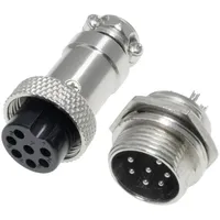 Pollin 453556 Rundsteckverbinder Buchse, Einbau, Stecker Gesamtpolzahl: 7 1
