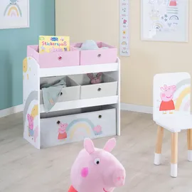 roba Kinderregal Peppa Pig 63,5 x 60 x 30 cm Holz lackiert weiß